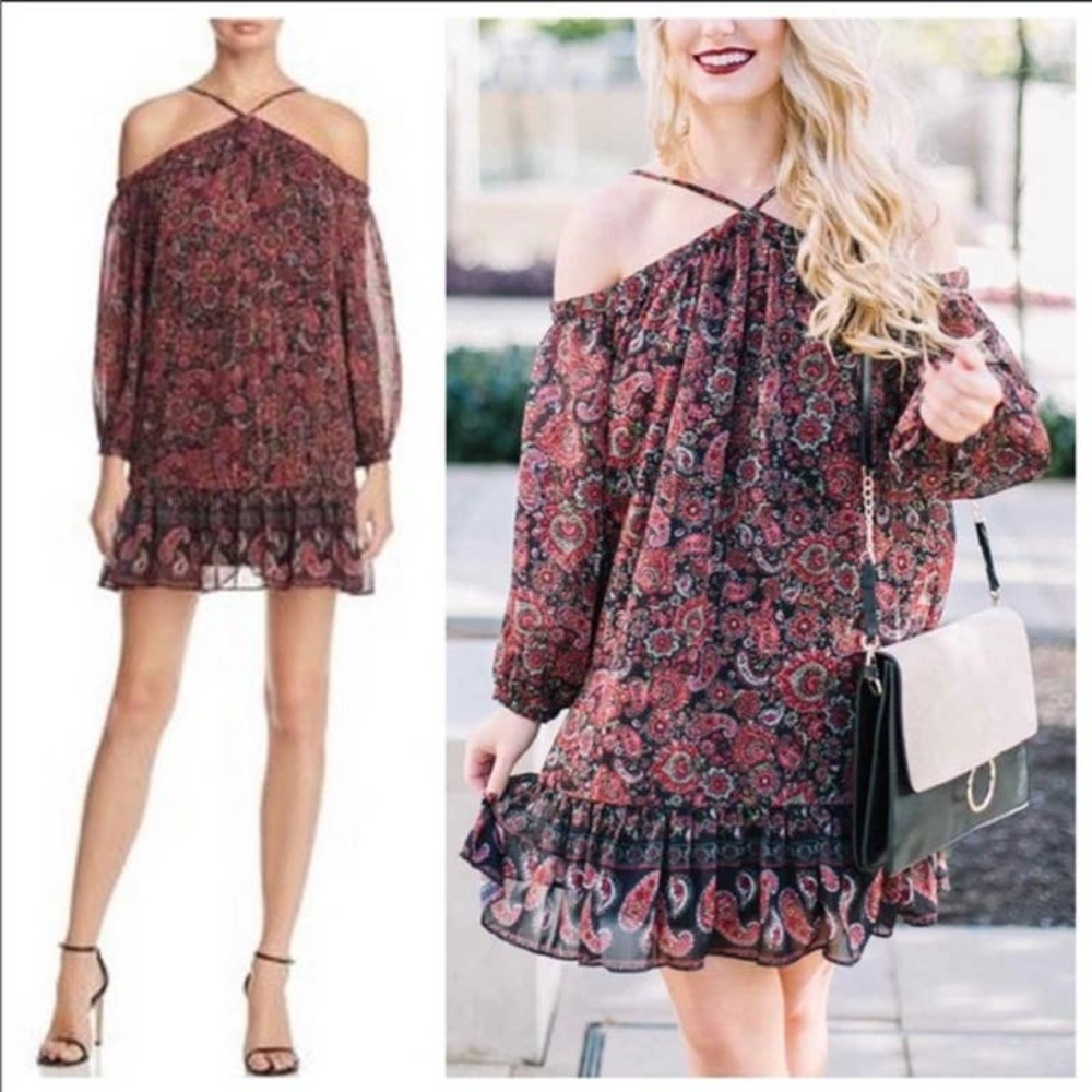 AQUA Floral Paisley Off The Shoulder Dress - NWT - Size M